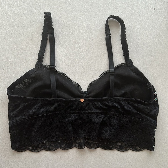 ✨Limited Edition✨ Victoria’s Secret PINK 💎Rhinestone Black Lace Bralette - Picture 8 of 8